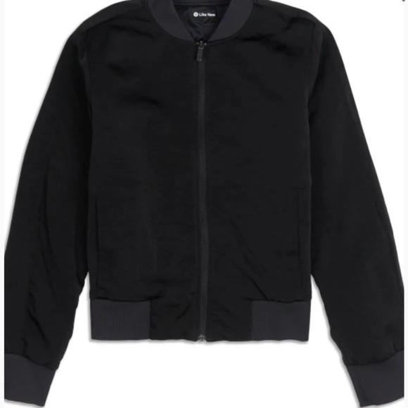 Lululemon Non-Stop Bomber Jacket, Black, Size 8, NWT - Picture 2 of 7